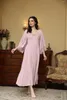 Vêtements de nuit pour femmes Muslin lâche coton robe de nuit femmes doux rose violet manches longues victorienne vintage chemises de nuit princesse vêtements de nuit