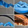装飾的なオブジェクトの置物3D動く砂のアートピクチャーラウンドガラスディープシーサンドスケープ砂時計砂利とクラフト流れる絵画オフィスホーム装飾ギフト230925