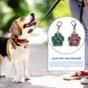 Dog Collars 15 Pcs Alloy Pet ID Tag Claw Shape Double Sided Name Phone Number Label Hanging Sign Collar Pendants Numbering Tags