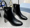 Praddas Pada Prax Prd Pradoity Layer Womens Boot Designer Top Matte Leather Coton Cashmere visage Boots courts KF3Z
