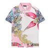 2023 Stilisti da uomo Stilisti Shirt maschile Designer Lettera di abbigliamento Stampato a maniche corta Summa Summer Una camicetta per fiori rosa Spotify Tops Tops