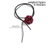 Choker gotisk elegant Big Rose Flower ClaVicle Chain Halsband Kvinnor Wed Bridal Sexig justerbar mariage smycken y2k gåva