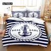 Conjuntos de cama Conjuntos de cama Marine Anchor Pattern Duvet Cover Set Náutico Pirata Temático Anchor Quarto Conforto Capa Decoração para Menino Adolescentes Crianças 230926