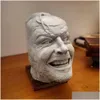 Decorative Objects Figurines Scpture Of The Shining Bookend Library Heres Johnny Resin Desktop Ornament Book Shelf Ksi999 210811 D Otm37