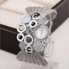 BAOHE marque personnalisé mode vêtements accessoires montres en argent large maille Bracelet dames montre femmes montres-bracelets 3086