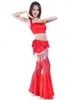 Stage Wear Solid Color Oriental Dancing Costume Belly Dance Suit Performance Jazz Tassel Modern Urban Latin Clothes Classical Top Pant