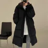 Men's Parkas Women's Trench Coats Korean High-end Down Jacket Women 2023 Latest Mid-length Section Over the Knee Thick Loose Waist Knit Hat Female X2c9