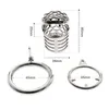 New silver snake chastity device male rooster cage chastity lock penis ring CBT device with barbed ring sex toys Chastity Devices Chastity lock Cock Cage