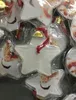 Süblimasyon Noel süsleri yuvarlak top şekli kişiselleştirilmiş özel sarf malzemeleri malzemeleri sıcak transfer baskısı matı Noel hediyesi
