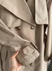 Женская шерстяная смесь Zach AiIsa, весенняя женская куртка встречного качества, двубортный ремень с длинными рукавами и пуговицами, украшенная свободной ветровкой 230926