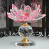 Candles Crystal Lotus Flower Candle Holder Tealight Home Tabletop Feng Shui Decoration Ornaments 230926