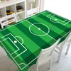 Bordduk Grass Football Field Printing Rectangular Tracloths For Table Party Decoration Waterproof Antistain Tablduk Tablar täcker 230925