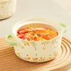 Bowls Beautiful Cute Ceramic Bowl Bubble Noodle With Lid Two Ears Home Supplies Gifts For Friends