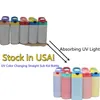 В НАЛИЧИИ США УФ-бутылка для изменения цвета, 12 унций, сублимационные прямые детские чашки-непроливайки из нержавеющей стали с двойными стенками и вакуумной изоляцией Sunsh2967