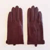 Five Fingers Gloves GOURS Winter Real Leather Glove Black Genuine Goatskin Fashion Fleece Lining Warm Soft Driving Arrival GSL028 230925