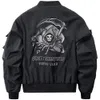 Giacche da uomo Grim Reaper Oversize Gotico Maschile God Of Death Streetwear Y2k Techwear Cappotto Cyberpunk MotorCycle Biker Bomber Jacket For Men 230925