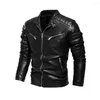 Мужские меховые мужские кожаные куртки высокого качества, классические мотоциклетные ковбойские куртки, мужские бархатные толстые пальто, брендовая мужская одежда