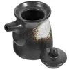 Garrafas de armazenamento molho de soja pote vinagre condimento dispensador retro decoração óleo pourer tempero cerâmica multi-função jar aromatizante para