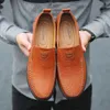 Dress Shoes Men Casual Luxury Brand Slip on Formal Loafers Moccasins Italian Black Male Driving 230925