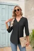 Women's Blouses 3/4 Sleeve Tops Eyelet Dressy Casual V Neck T Shirts