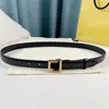 Fashion Woman Belt Designer F Leather Belt Lady Luxury Leash Black Brown Waistband 2cm Width Girdle With Letter Golden Buckle Cintura