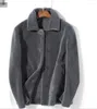 男性の毛皮の秋と冬のヘインコート模倣ラムショートレザージャケットシープシアー