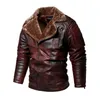 Giacca in pelle da uomo in ecopelle GLACIERBREAKER Giacca in pelle da uomo in pile invernale Giacca in pelle Pu da uomo Colletto alla coreana Giacca a vento casual Cappotto sottile 6XL 230926