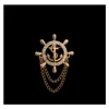 Pins Brooches Wholesale- Elegant Gold Uni Anchor Cruises For Women Men Fine Jewelry Accessories Crystal Man Lapel Pin Bijoux Drop Deli Dhrbi