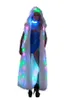 Fourrure pour femmes Fausse Fourrure Couple Long LED Fausse Fourrure Gilet Manteau LED Vêtements Lumineux Discothèque Manteaux Veste À Capuche Costumes D'Halloween Vêtements 230926