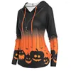 Damen-Kapuzenpullover, Halloween-Kapuzenpullover, Faux Twinset Fledermaus-Kürbis, bedruckter Kapuzenpullover, langärmlig, Herbst, halber Reißverschluss, Damen, lässige Sweatshirts