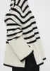 Damenpullover Totem* Marke Wolle Baumwolle mit Streifendesign Damenpullover Luxuriöser Damenwollpullover mit überschnittener Schulter 230926