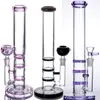 Rose vert bleu noir narguilé verre Bong conduite d'eau Pipes à fumer avec bol 3 couches en nid d'abeille percolateur recycleur plates-formes pétrolières 14 mm joint mâle