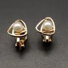 Ear Cuff 1Pair Simulated Pearl Clip on Earring Stud CZ Non Pierced for Women Fake Piercing No 230926