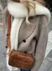 Mélanges de laine pour femmes Trench-Coat en laine élégant hiver pour femmes coupe-vent Vintage veste col montant ample Double boutonnage Cardigan en laine chaudeL230926