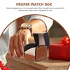 Uhrenboxen Gebogene Box Männer Armbänder Schaufenster Display Luxus Aufbewahrungshalter Organizer Pu Schmuck Mann Einzel für Uhren