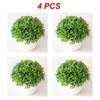 Flores decorativas 1/2/4PCS Plantas Artificiais Bonsai Verde Pequeno Pote de Árvore Falso Flor Vaso Ornamentos Para Casa Jardim Festa Artesanato Planta