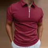 Polo da uomo di marca Maglietta a maniche corte di marca Miscela di cotone Decorazione con cerniera Abbigliamento uomo Risvolto Polo sottile Magliette casual solide T-shirt unisex Taglia S-3XL