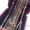 Colliers pendentifs Collier de boule d'or violet russe plaqué avec rose 18 carats pour le style de mode des femmes 585 chaîne de collier colorée exquise
