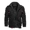 Men's Fur Winter Wool Coats Male Warm Hooded Coat Thick Thermal Outerwear Military Cotton