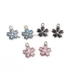Charms 50 stuks diy sieraden maken accessoires bloem charme vergulde 5 bloemblaadjes parel kristal bloemen hanger voor ketting oorbellen armband Dhg8N