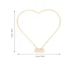 Decorative Flowers Love Garland Hoop Heart Wreath Frame Delicate Flower Hoops Floral Metal Hearts Crafts Macrame Rings Gold Table