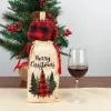 Nya Xmas -dekorationer Claus Wine Cover Faceless Evade Glue Doll Wines Bottle Decoration Christmas Nordic Land God Santa Hanging Ornament