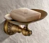 Soap Dishes Antique Brass Beautiful Pattern Carved Art Flower Wall Mounted Bathroom Accessory Soap Dish Holder aba459 230926