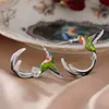 Stud Mulheres Brincos 3D Hummingbird Animal Jóias Cute Girly Ear Acessórios Presentes de Festa de Casamento 230926