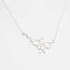 Pendant 10Pcs Gold Sier Simple Molecule Molecular Structure Hormone Element Necklace Science Dna Dopamine Necklaces Jhey9 Vxbzf2264