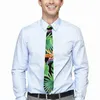 Bow Ties Jungle Tropical Leaf Tie Bird Print Custom Diy Neck Retro Trendy Collar For Adult Wedding Party Slycktillbehör