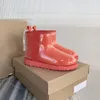 Marca botas de neve mulheres dupe aaaaa inverno quente lã sapatos casuais sliders sandálias moda masculina vestido clássico cáqui rosa