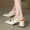 Sandales chaussures à talons hauts pour femmes 2023 été élégant perle attache femme mariage bureau robe pompes grande taille 48 dropshopping