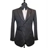 بدلات الرجال مصممة خصيص قطعة واحدة Jacquard Blazer Tuxedo ذروتها مع طية صدر السترة ذات الحزام الفاخر النحيف