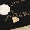 2023 Luxury quality charm pendant necklace waist belt black genuine leather have box stamp PS7565A200c